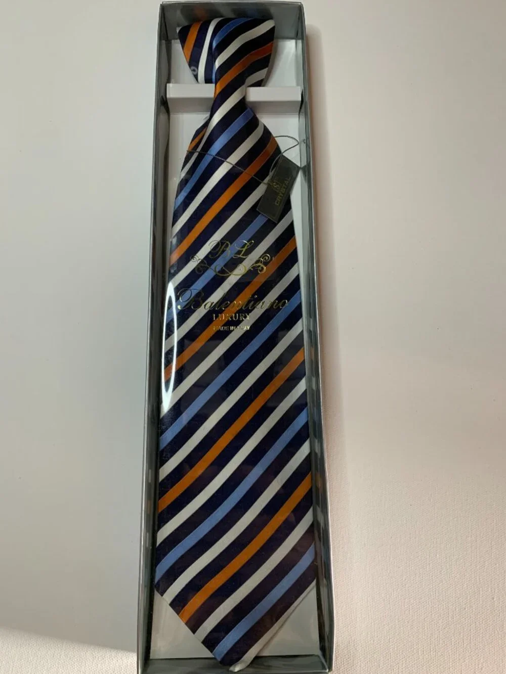 BALENTIANO Luxury 100% Silk Tie for Men Made in Italy 57